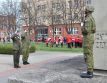 Prslunci prvej brigdy na oslavch oslobodenia miest Topoany a Partiznske